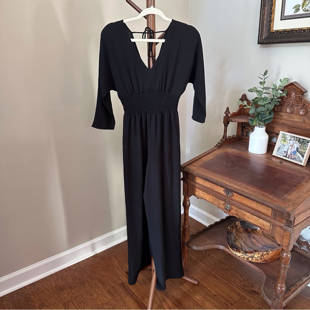Bebop Black V Neck Pants Jumpsuit S